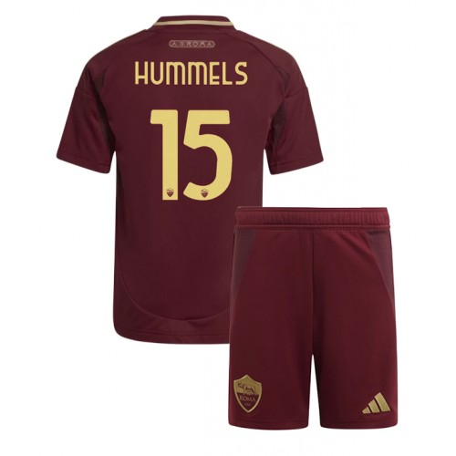 Fotballdrakt Barn AS Roma Mats Hummels #15 Hjemmedraktsett 2024-25 Kortermet (+ Korte bukser)